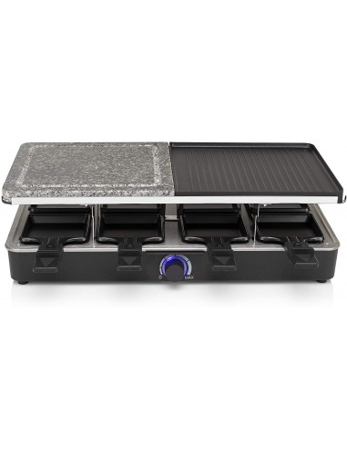 Appareil à Raclette et Pierre à Cuire1400 Watt - 8 Personnes - Noir (RA-2723)