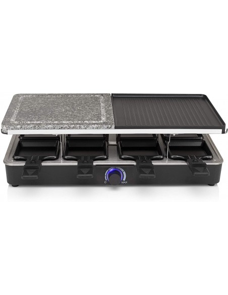 Appareil à Raclette et Pierre à Cuire1400 Watt - 8 Personnes - Noir (RA-2723)