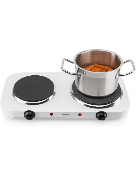 Réchaud 2 Plaque TRISTAR - Blanc (KP-6245) Réchaud 2 Plaque TRISTAR - Blanc (KP-6245)