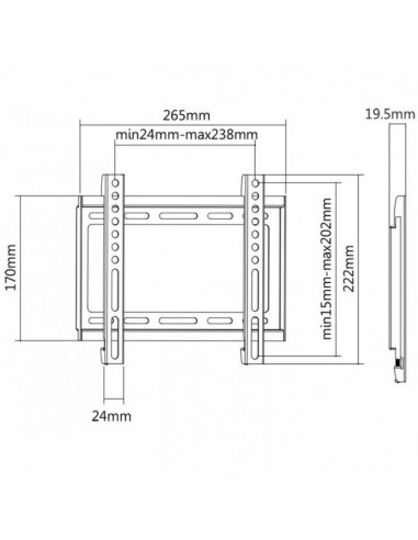 SBOX Fixe Pour TV 23"-42"