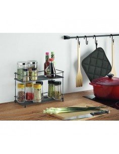 Rack de Stockage METALTEX à 2 Niveaux LAVA - 33x16x21 cm - Noir (36.08.62) 2