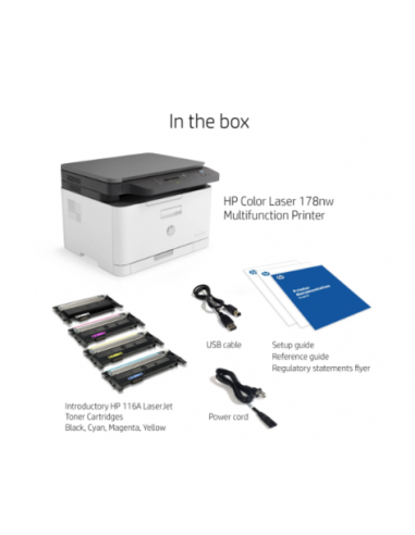 Imprimante HP M 178NW Laser Couleur Multifonction (4ZB96A) Imprimante HP M 178NW Laser Couleur Multifonction (4ZB96A)