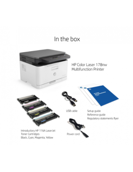 Imprimante HP M 178NW Laser Couleur Multifonction (4ZB96A) Imprimante HP M 178NW Laser Couleur Multifonction (4ZB96A)