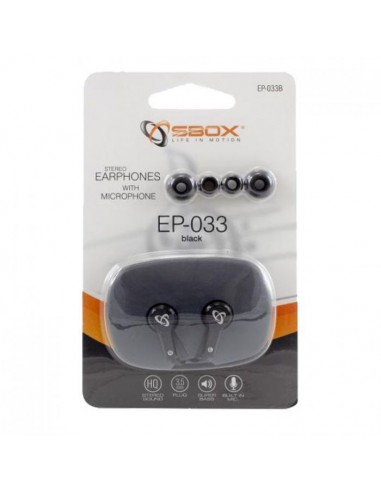 Écouteurs SBOX EP-033 avec Microphone - Noir