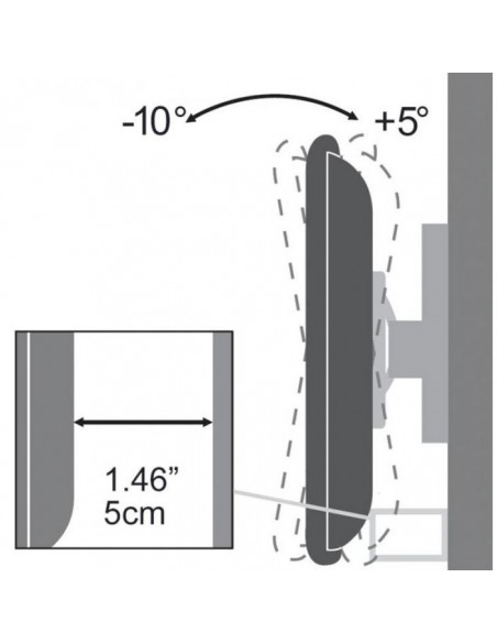 Support Mural SBOX PLB-2546T Fixe Pour TV 37"-70" - Noir Support Mural SBOX PLB-2546T Fixe Pour TV 37"-70" - Noir