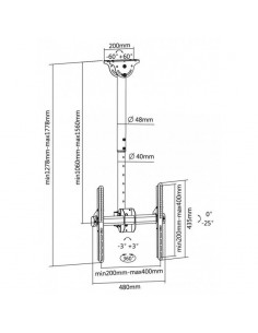 Support de Plafond Pivotant SBOX CPLB-9441 Pour TV 32"-55" 2