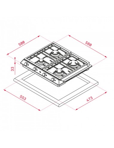 Table de Cuisson TEKA EX 60.1 4G 4 60...