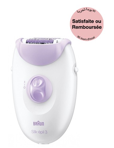 Épilateur BRAUN Silk-épil 3 - Jambes - Blanc (SE3170)