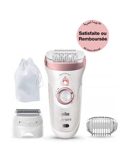 Épilateur Électrique BRAUN Série 9 WET & DRY - Blanc (SES9-720)
