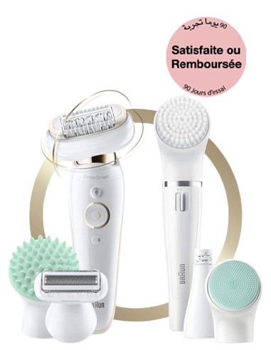 Épilateur BRAUN - 3D Silk-épil - Série 9 - Blanc (SES9300)