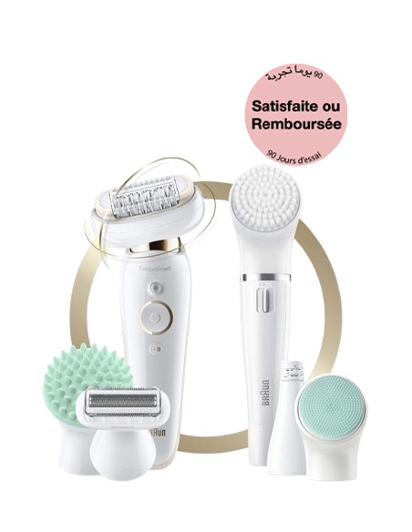 Épilateur BRAUN - 3D Silk-épil - Série 9 - Blanc (SES9300)