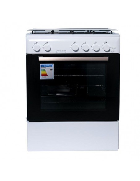 Cuisinière À Gaz ARTHUR MARTIN AMG60BL 60Cm 4 Feux - Blanc Cuisinière À Gaz ARTHUR MARTIN AMG60BL 60Cm 4 Feux - Blanc
