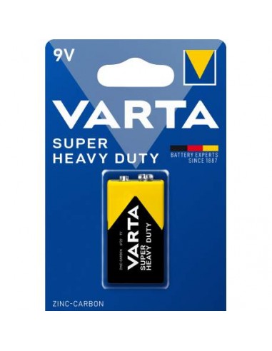 Pile Saline VARTA 9V / 6LR61 Super Heavy Duty