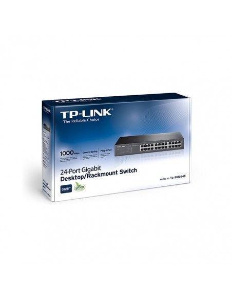 Switch de bureau TP-LINK TL-SG1024D 24 Ports Gigabit Rackable Switch de bureau TP-LINK TL-SG1024D 24 Ports Gigabit Rackable