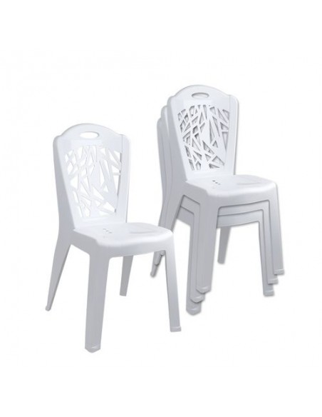 Lot de 4 Chaises SOFPINCE GEMO Blanc