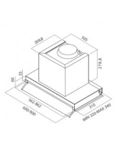 Hotte Encastrable FOCUS 90 CM - Inox 2