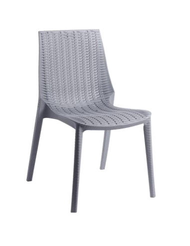 Lot de 4 Chaises SOFPINCE - Cross Sans Accoudoir - Gris