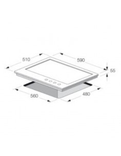 Plaque de Cuisson FOCUS QUADRA.60 4 Feux 60 Cm Inox 2