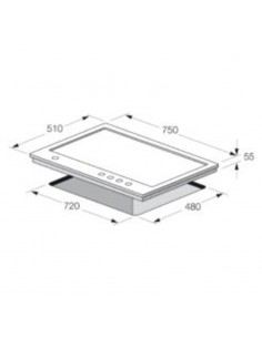 Plaque de Cuisson FOCUS QUADRA 75 5 Feux 75 Cm - Inox 2