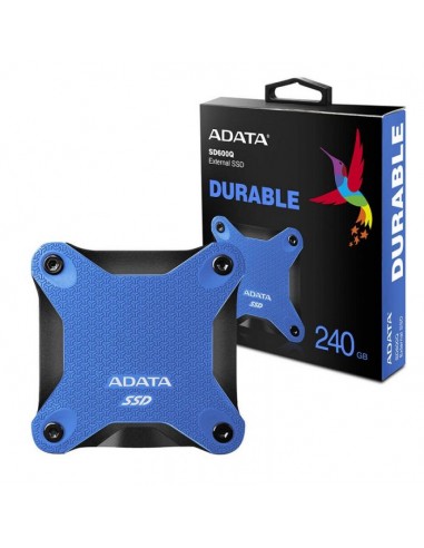 Disque Dur Externe ADATA SD600Q 240Go SSD USB 3.2 - Bleu