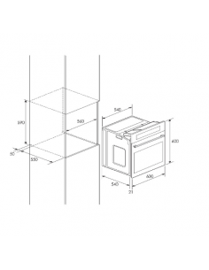 Four Encastrable FOCUS 17 Fonctions 58 L - Noir 2