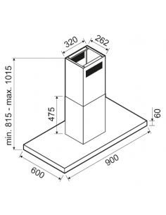 Hotte Centrale FOCUS FILO 9020 90Cm Tactile - Inox 2