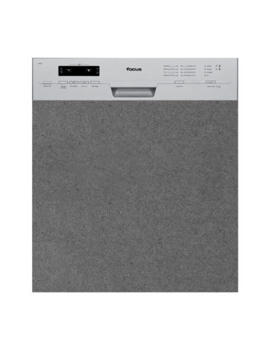 Lave Vaisselle Semi Encastrable FOCUS 12 Couverts - Silver (F.502X)