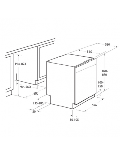 Lave Vaisselle Semi Encastrable FOCUS 12 Couverts - Silver (F.502X) 2