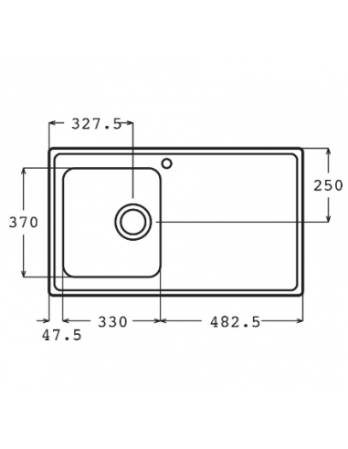 Évier Firenze 1 Bac FOCUS FH 861 - Inox prix tunisie Évier Firenze 1 Bac FOCUS FH 861 - Inox prix tunisie