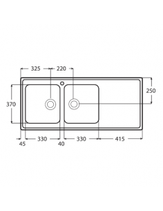 Évier Firenze 2 Bac FOCUS FH 1162 - Inox 2