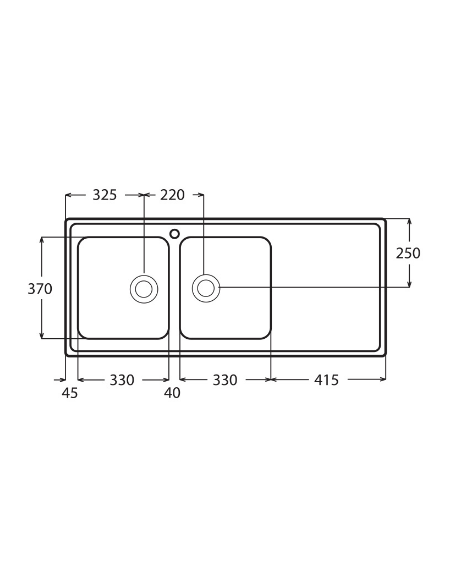 Évier Firenze 2 Bac FOCUS FH 1162 - Inox prix tunisie