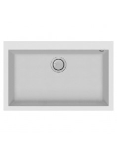 evier graniteck focus quadra 80w blanc tunisie