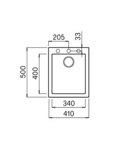 evier graniteck focus quadra 40w blanc tunisie 2
