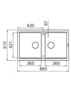 Evier-de-cuisine-encastrable-focus-graniteck-2-bacs---titanium 2