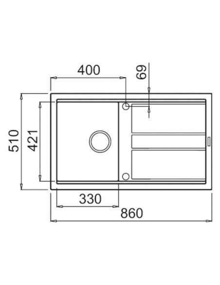 evier graniteck focus smart 86g gris prix tunisie