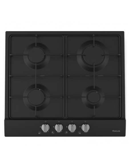 Plaque de Cuisson FOCUS 4 Feux 60 cm Noir (F.401B)