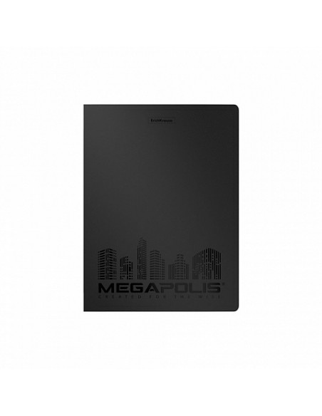 Protège-Documents ErichKrause® MEGAPOLIS - 60 pochettes - A4 - Noir