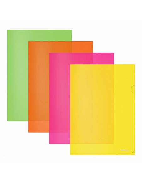 Etui transparent ErichKrause® Fizzy Neon - A4 - semi-transparent - couleurs assorties Etui transparent ErichKrause® Fizzy Neon - A4 - semi-transparent - couleurs assorties
