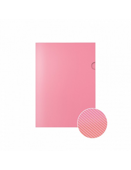 Etui transparent ErichKrause® Diagonal Pastel - A4 -opaque - couleurs assorties