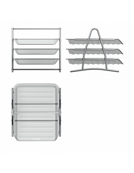 Corbeille à courrier à 3 niveaux ErichKrause® Compass - Classic Corbeille à courrier à 3 niveaux ErichKrause® Compass - Classic