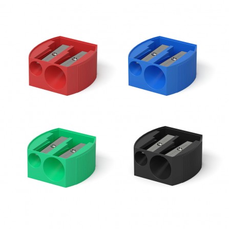 Taille-crayon en plastique double trou Erich Krause® Multi couleur (38575) 2