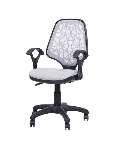 Chaise Secrétaire Petek Avec Accoudoirs Gris Chaise Secrétaire Petek Avec Accoudoirs Gris