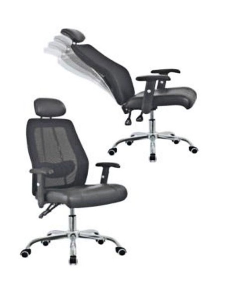 Chaise de bureau Boston base chrome