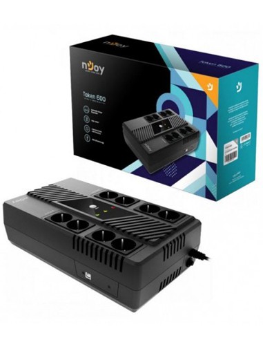 Onduleur NJOY TOKEN 600 IN-LINE 600VA/360W - Noir prix tunisie