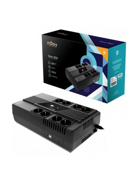 Onduleur NJOY TOKEN 600 IN-LINE 600VA/360W - Noir prix tunisie