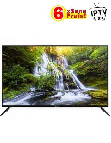 TÉLÉVISEUR VEGA 50" SMART ANDROID 4K QHD LED / WIFI / NOIR