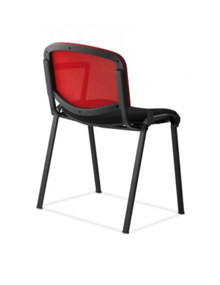 Chaise Visiteur Iso Net Copertina Noir et Rouge Chaise Visiteur Iso Net Copertina Noir et Rouge