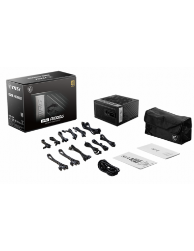 Boite D'alimentation Modulaire MSI MPG A1000G / 1000W ATX / 80PLUS GOLD bas prix Boite D'alimentation Modulaire MSI MPG A1000G / 1000W ATX / 80PLUS GOLD bas prix