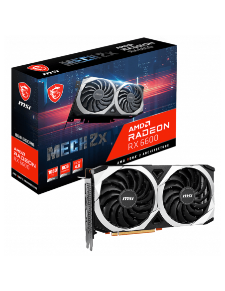 Carte Graphique MSI RX 6600 MECH 2X 8GB (912-V502-039) Carte Graphique MSI RX 6600 MECH 2X 8GB (912-V502-039)