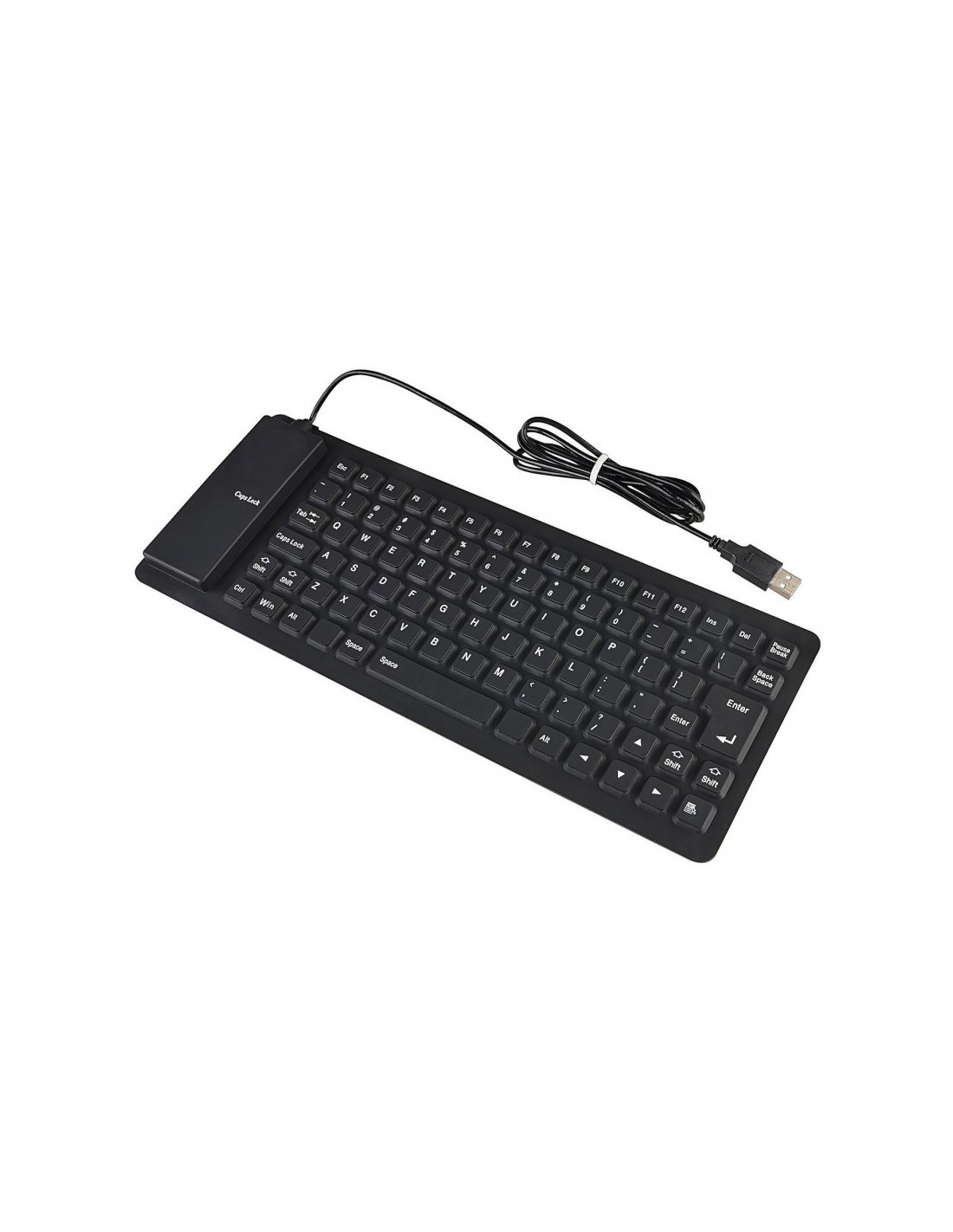 Clavier Flexible Keyboard Azerty noir pour ordinateur(souple)